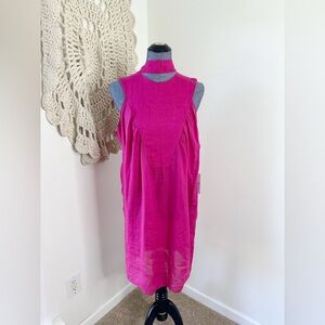Missoni Y2K Fuchsia Pink Ramie Sleeveless Dress Size Large